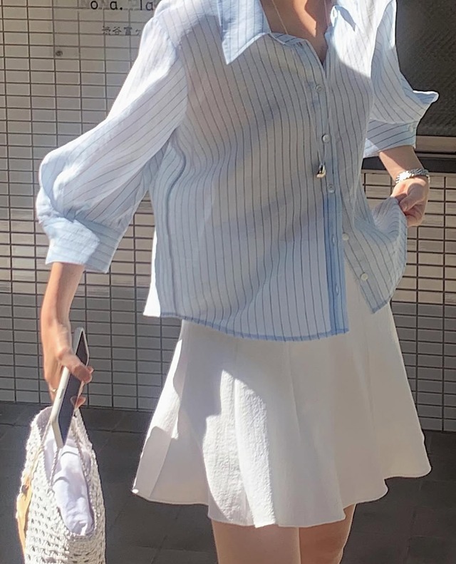 (LITER) perrier puff shirts / 2color