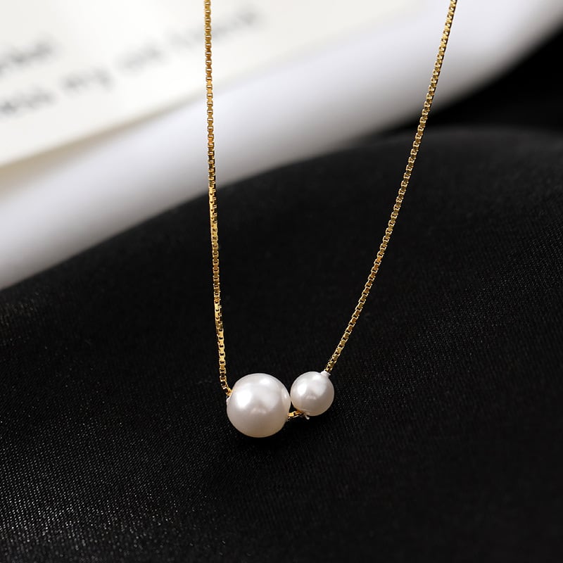 親子パール☆シンプルネックレス | Kuroneko Kazari