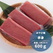 【みやび鮪】本鮪 赤身 600g(大きさ不揃い柵 約3本 計600g)
