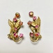 Vintage Bijoux Botanical Earrings Made In Austria