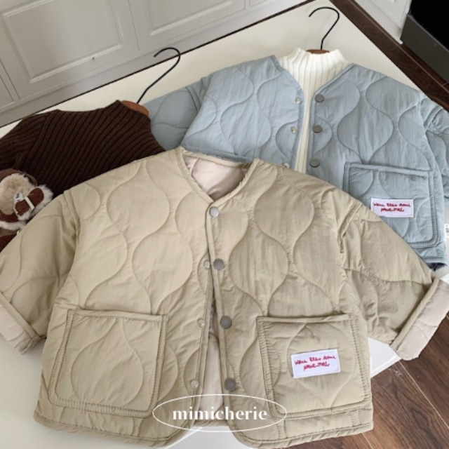 〈90-140size〉ミルキーキルティングコート
