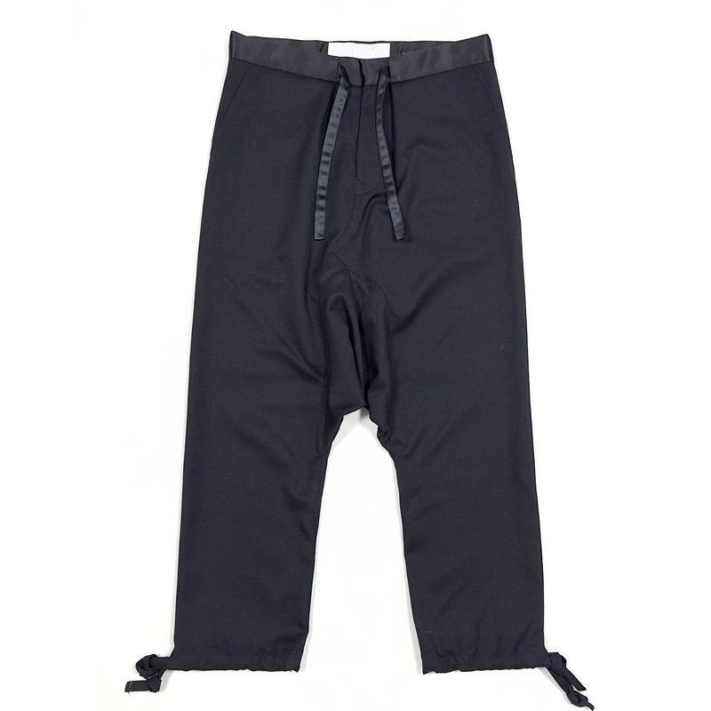 ガンリュウ ブラックサルエルパンツ 黒 サルエルパンツ FUMITO GANRYU ナイロン