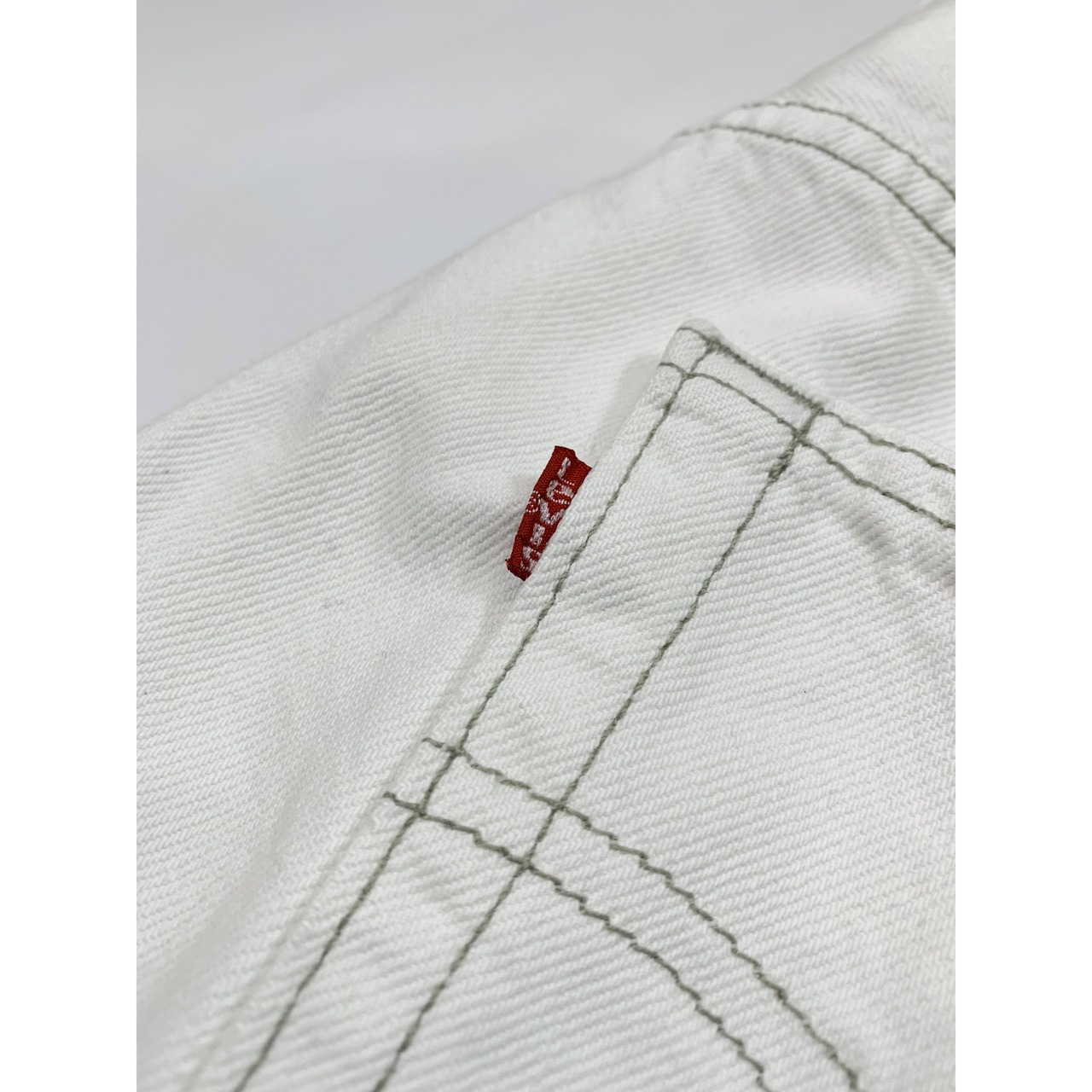 90s Levi’s 501 WHITE DENIM PANTS MADE IN USA  Size W31L30→W30L29_2