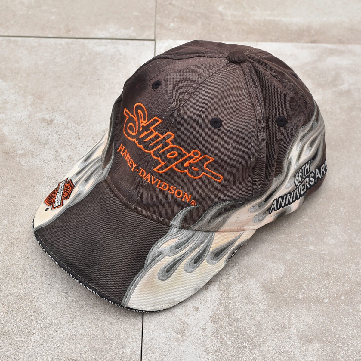 HARLEY-DAYIDSON fire pattern panel cap | 古着屋 grin days memory 