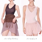 バックアシンメ ノースリーブレオタード 2色展開 L1226