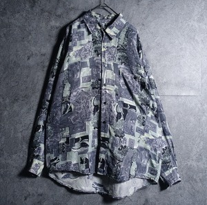 Multicolor Artistic Abstract Pattern Design Shirt