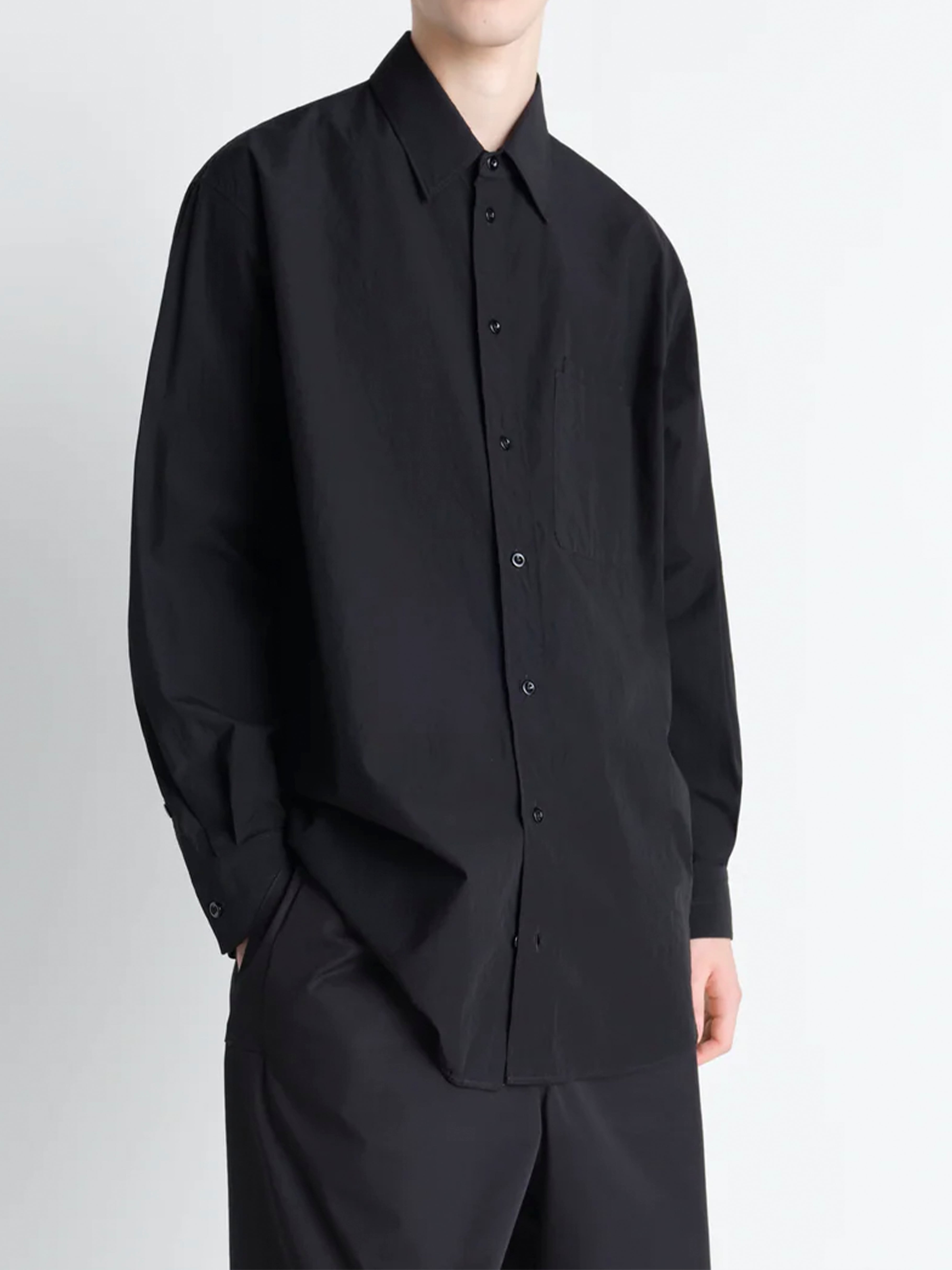 LEMAIRE TWO POCKET SHIRT BLACK SH1247 LF1399 | PAY ID