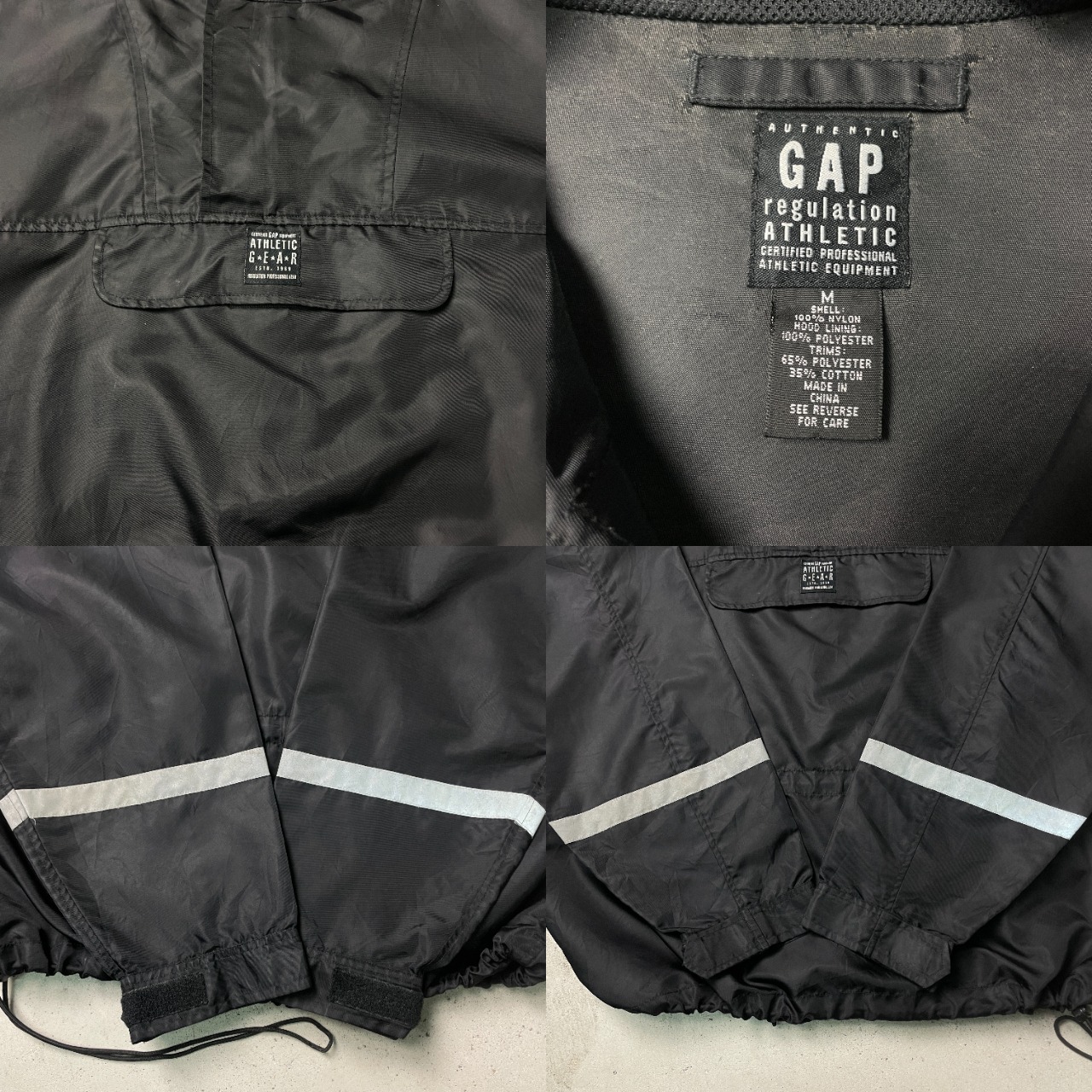 90年代 OLD GAP REGULATION ATHLETIC ナイロンアノラックパーカー 