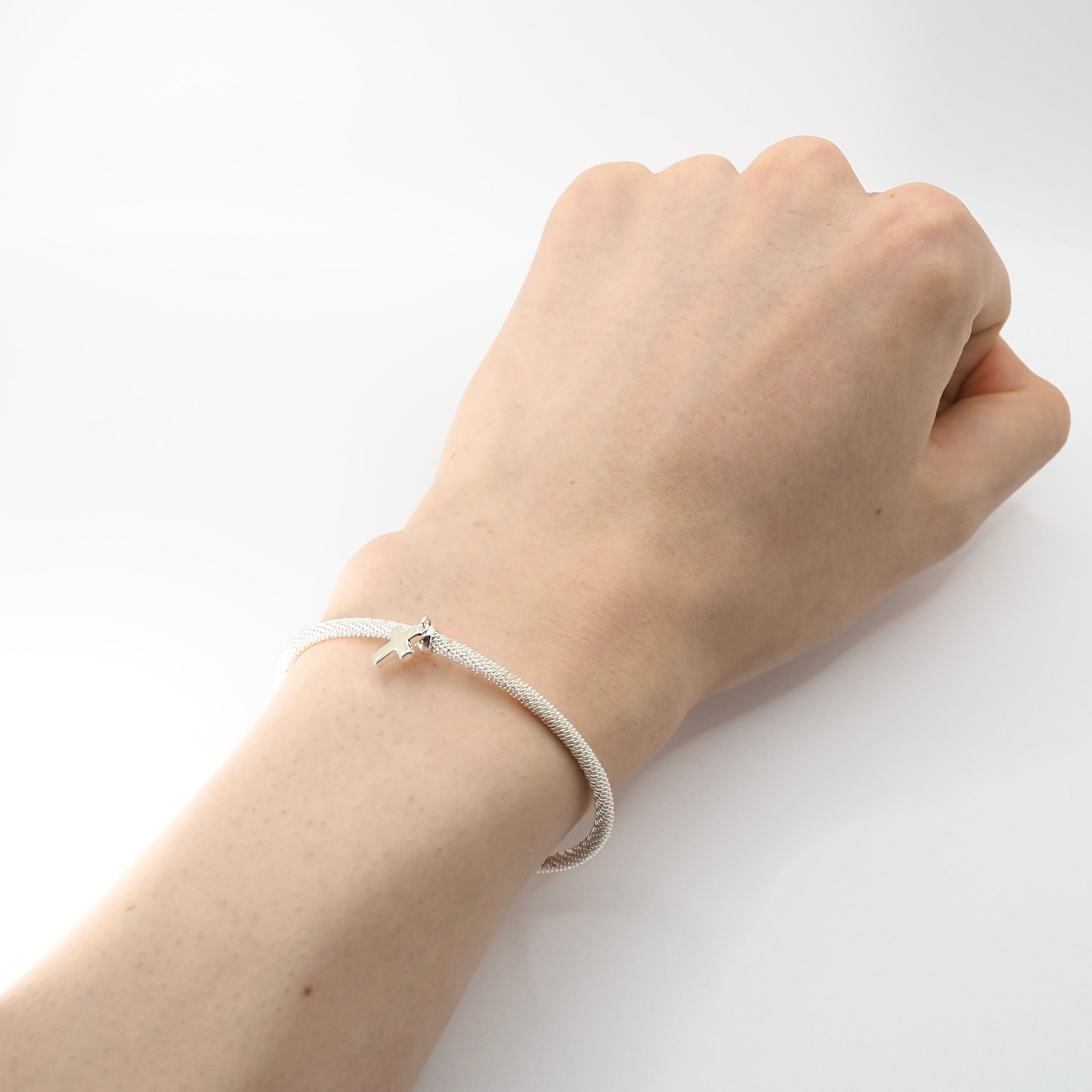 Tiffany&Co. サマセット メッシュ クロス バングル シルバー925