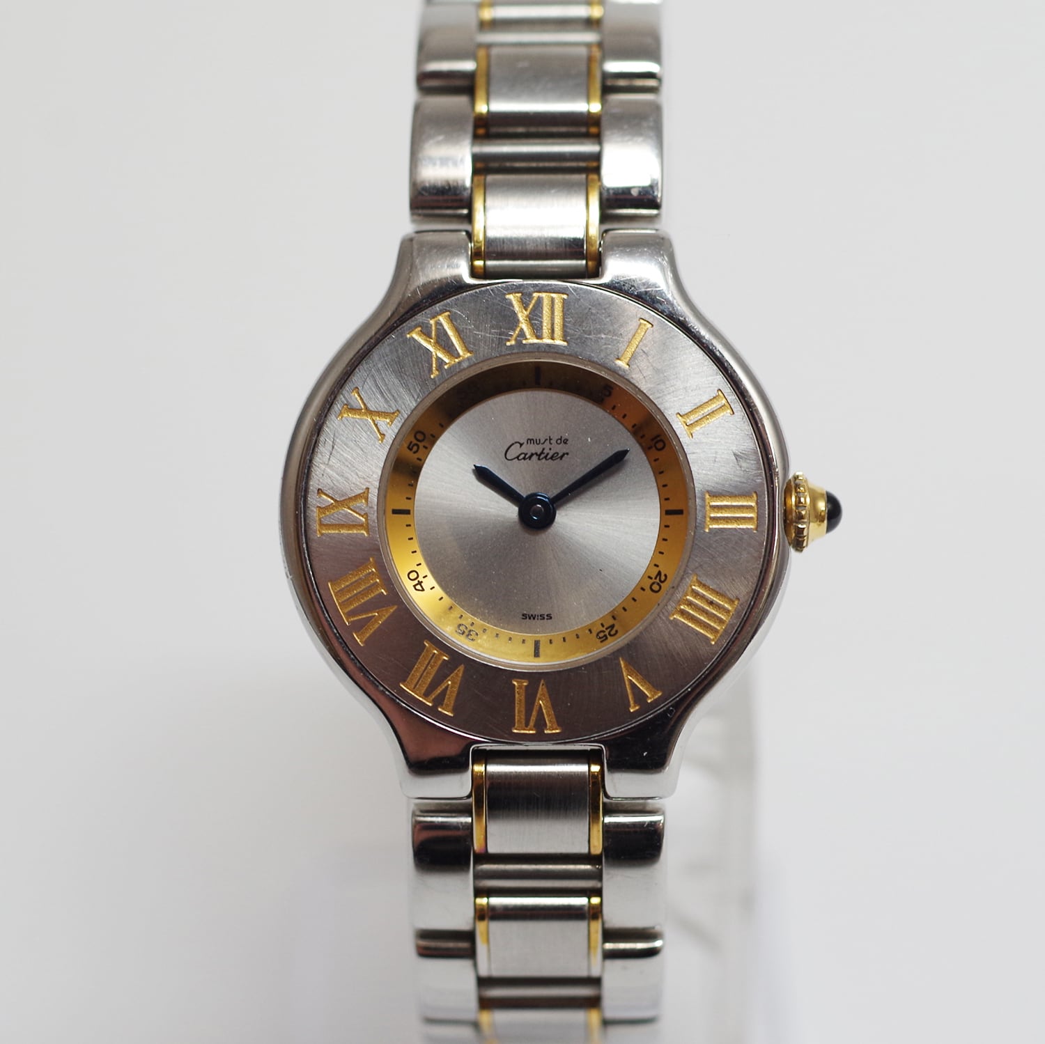 Cartier マスト21 ヴァンティアン レディース 腕時計 コンビ SS直径約31腕周り