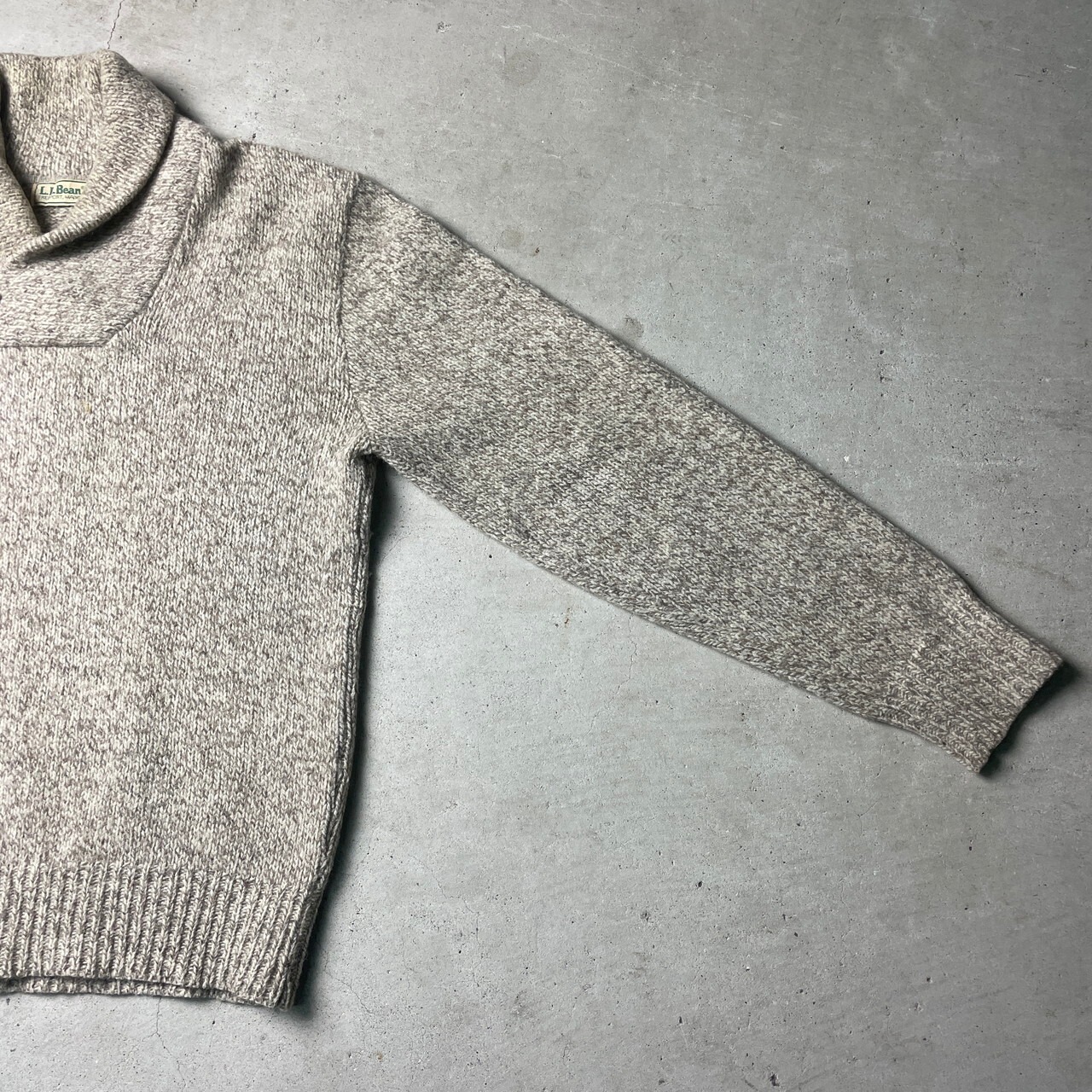 80年代 L.L.Bean エルエルビーン ウールニットセーター ショールカラー 