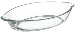 【努力特価】iwaki(イワキ) 耐熱ガラス グラタン皿 3.7×19.5cm 340ml BC710