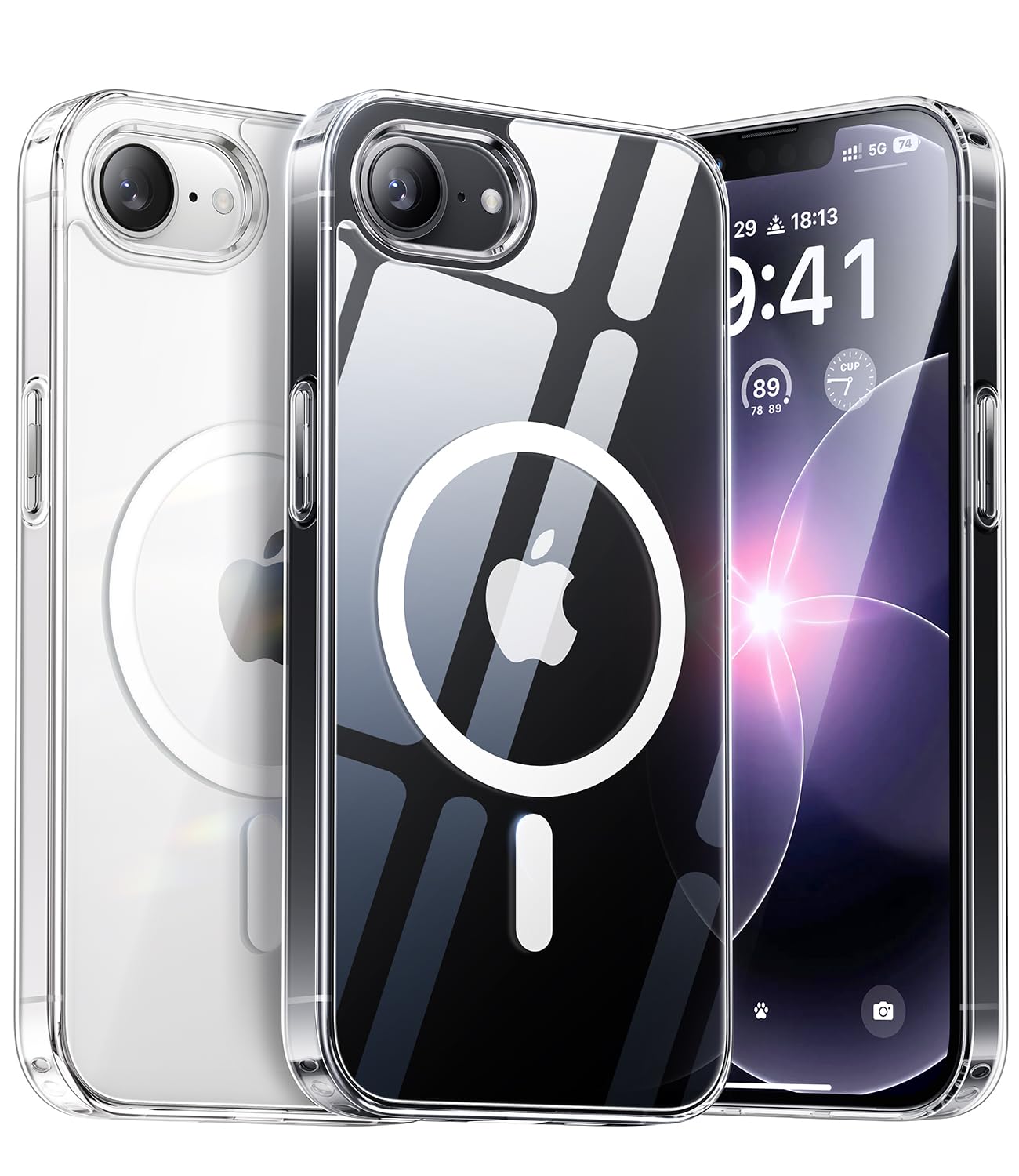 【MagSafe充電対応・長持ち透明感】JUESHITUO iphone 17e 用のケース iphone 16e 用 3倍米軍MIL保護 phone17e ケース 【1Xスクリーン保護】 N56Sマグネット 黄変なし 付き あいふおん17e ケース 薄型 軽量 耐衝撃 キズ防止 日常用 仕事用 学生用 クリア