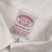 Brooks Brothers ブルックスブラザーズ MADISON FIT NON-IRON BD 長袖 ワイシャツ ドレスシャツ 15 1/2-31/ホワイト メンズ