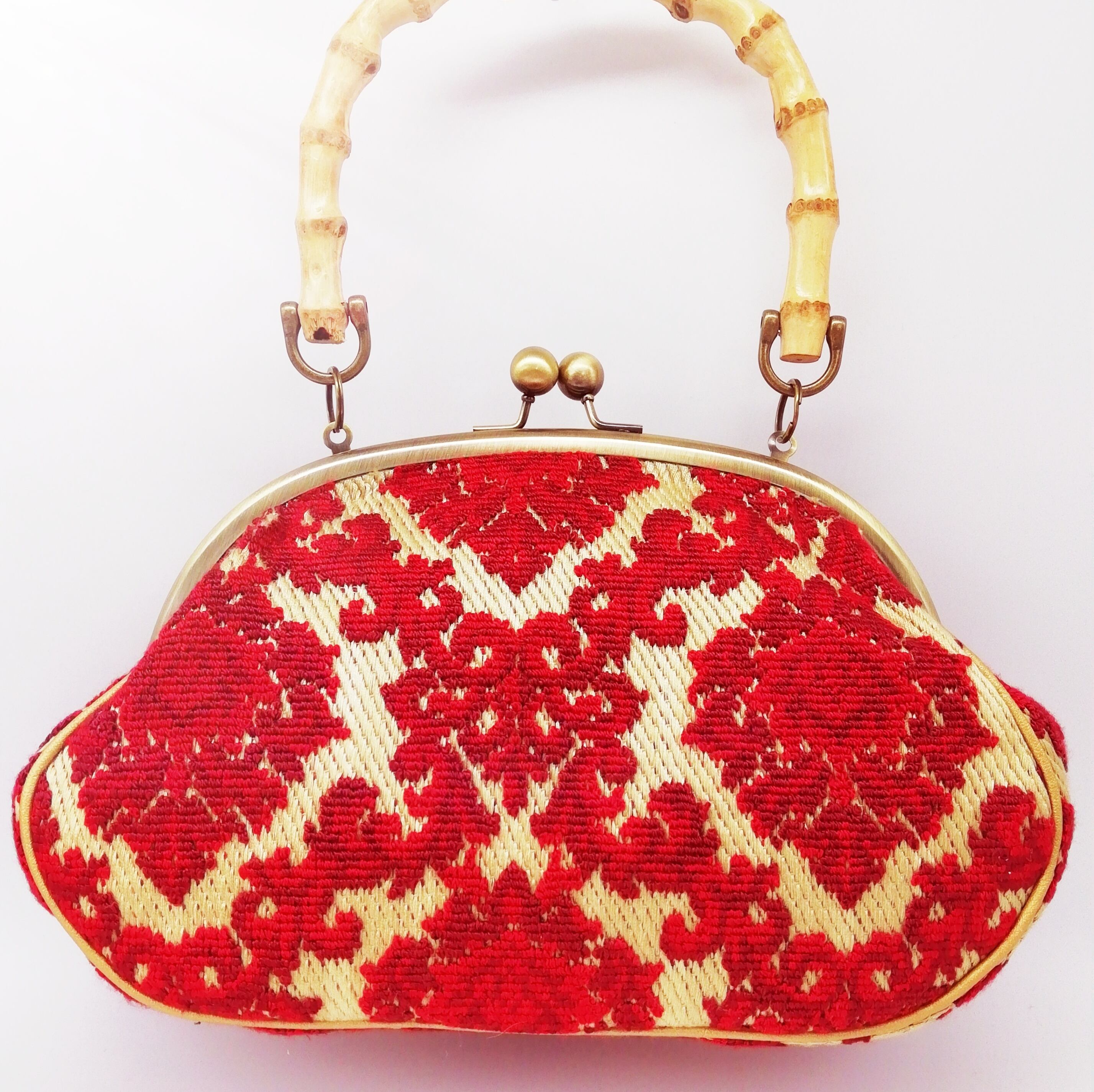 昭和レトロ ダマリスク 2Wayスマホショルダー | ポルトフォイ ーがま口