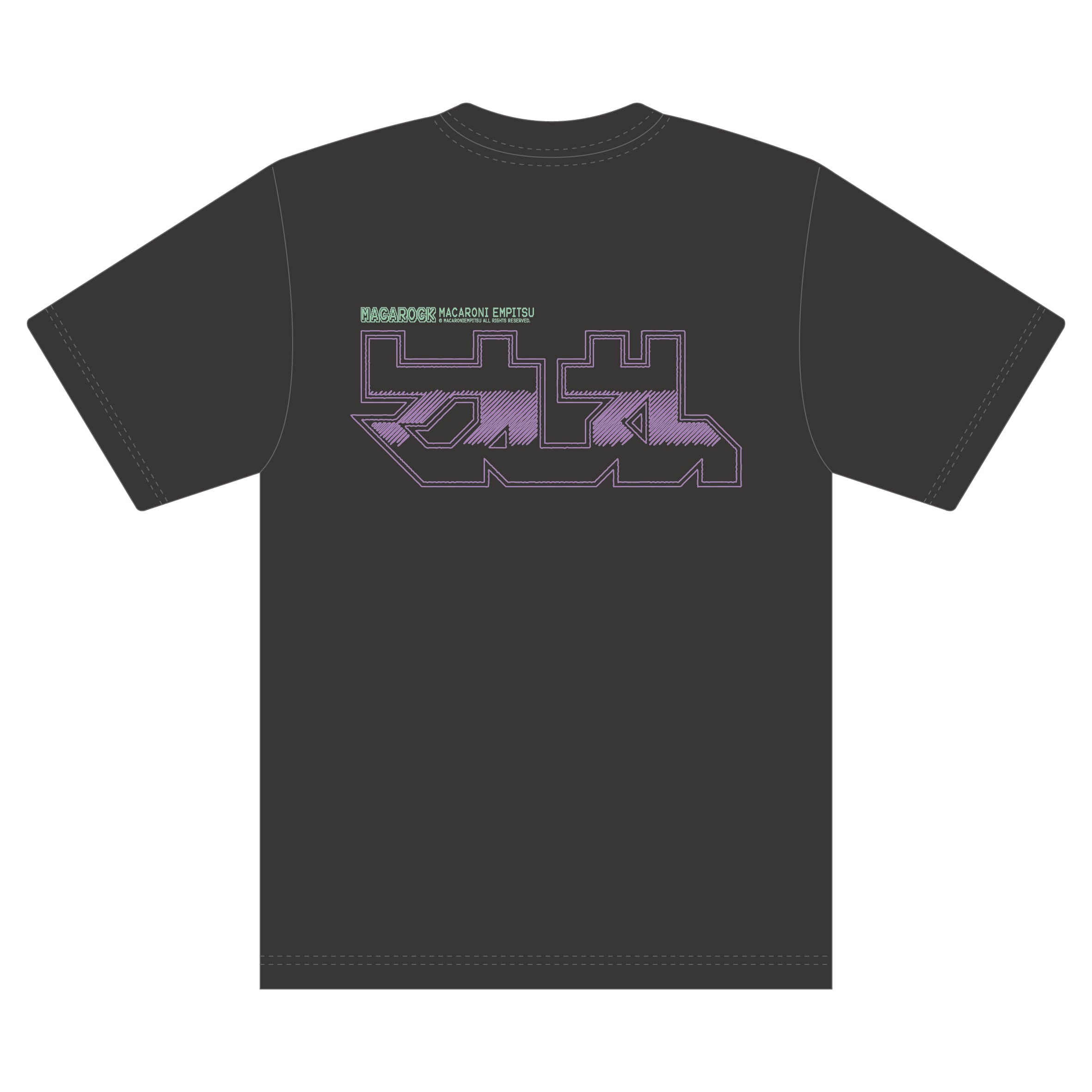 ピクセルロゴなサイバーTシャツ/スミ | マカロニえんぴつ OFFICIAL