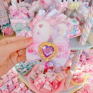 【F7】62-70うさ耳リボンヘアクリップ