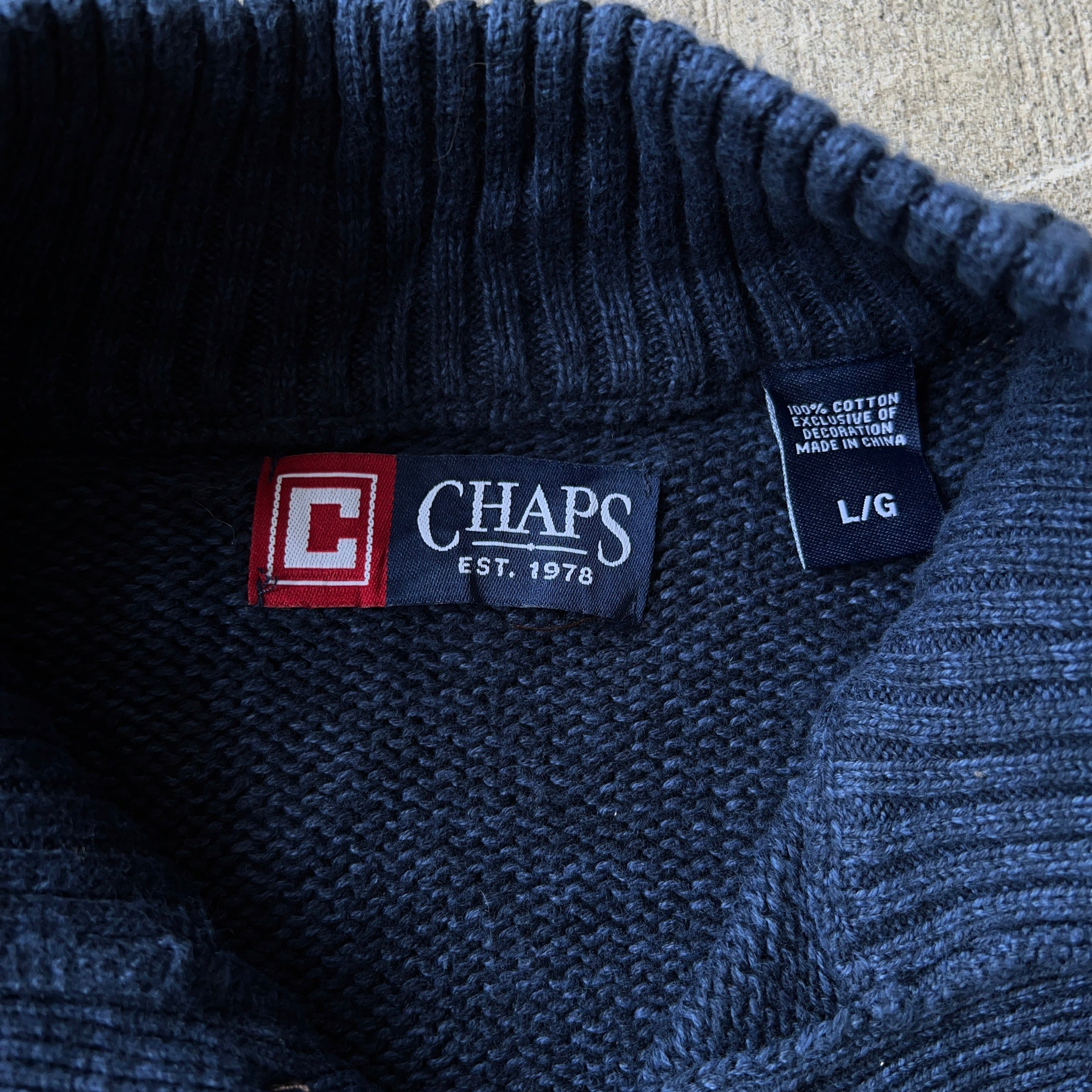 CHAPS” HALF BUTTON KNIT SWEATER ハーフボタン ニットセーター CHAPS” HALF BUTTON KNIT SWEATER ハーフボタン ニットセーター