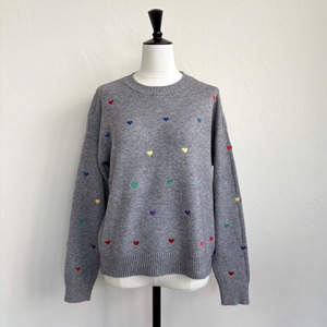 〈SELECT〉カラフルハートニットプルオーバー T67037HW