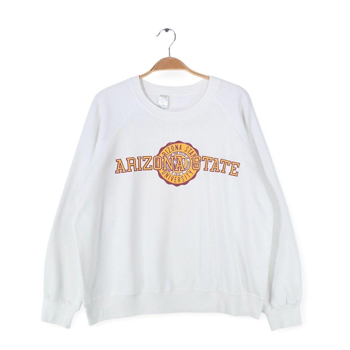 70s 80s アリゾナ州立大学 USA製 ヴィンテージスウェット ホワイト 