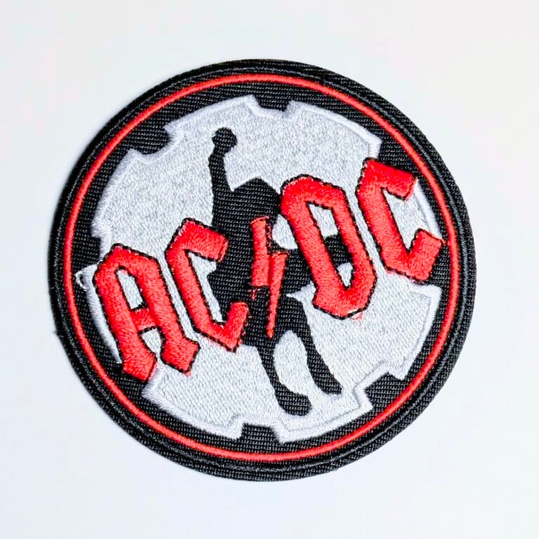 送料無料! ★刺繍アイロンワッペン★ 【 ACDC / エーシーディーシー 】 〚アメリカン雑貨 アメトイ〛