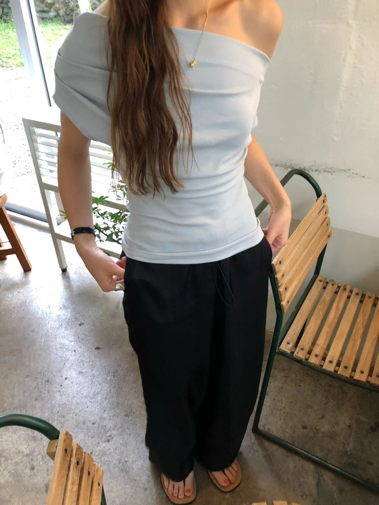 (予約) LIFFEY / Satin string pants 2color　