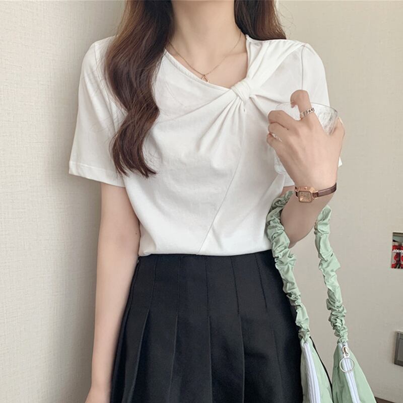 Tシャツ サマースタイルスリムドレス コットン 夏物 ピュア 試着室40847872724