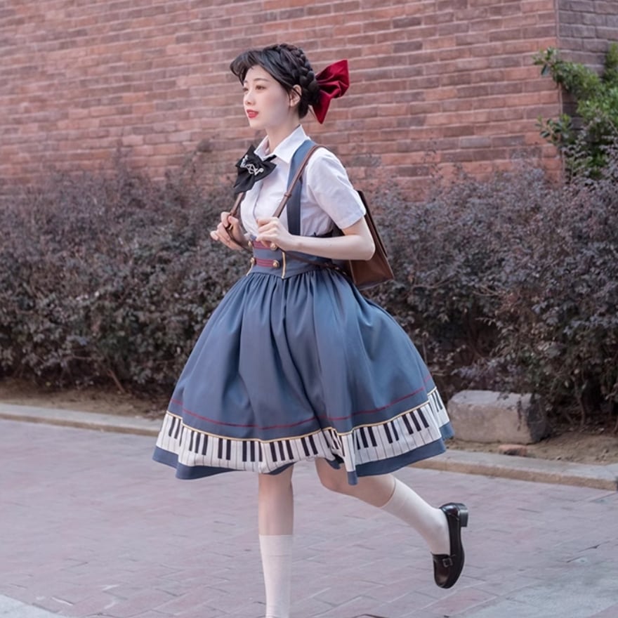 ゴスロリ通販 With U クラロリ ジャンパースカート ネックリボン付属