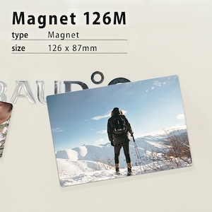 オリジナルマグネット作成・L判写真サイズ126M(126×87mm)/マグネット印刷/アルミプレートで丈夫