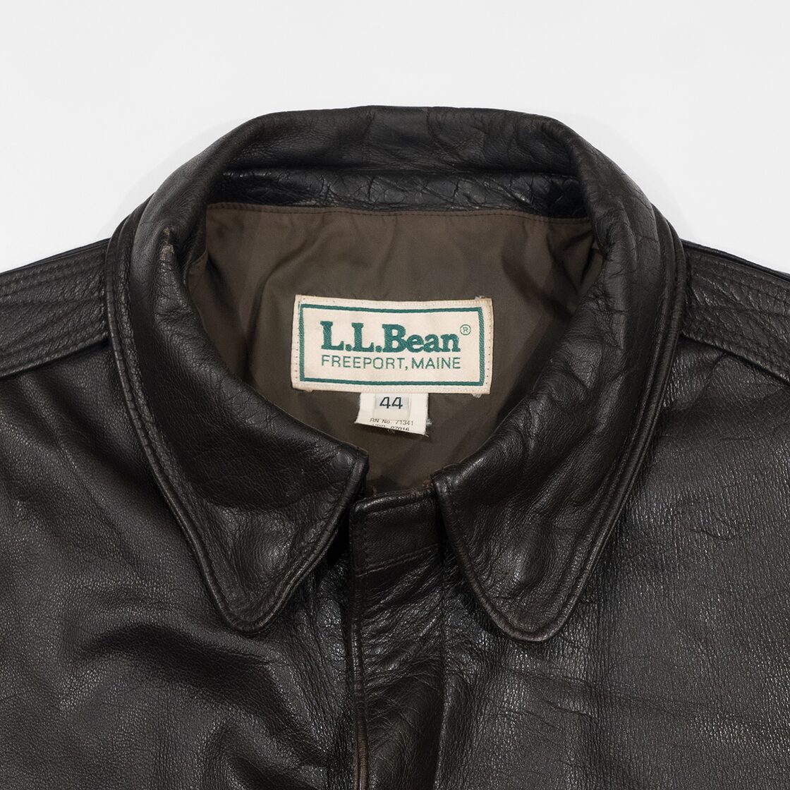 USED 80s L.L.Bean A-2 TYPE leather jacket (44) GOATSKIN | Pay ID