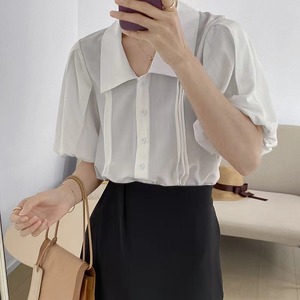 パフスリーブ半袖ブラウス　AJ2205-719