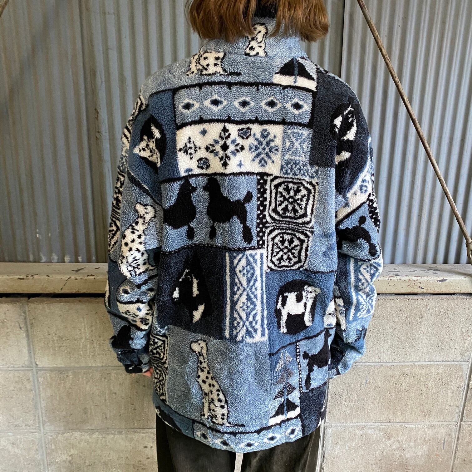 90s MAZMANIA マズマニア パイナップル fleece jacket