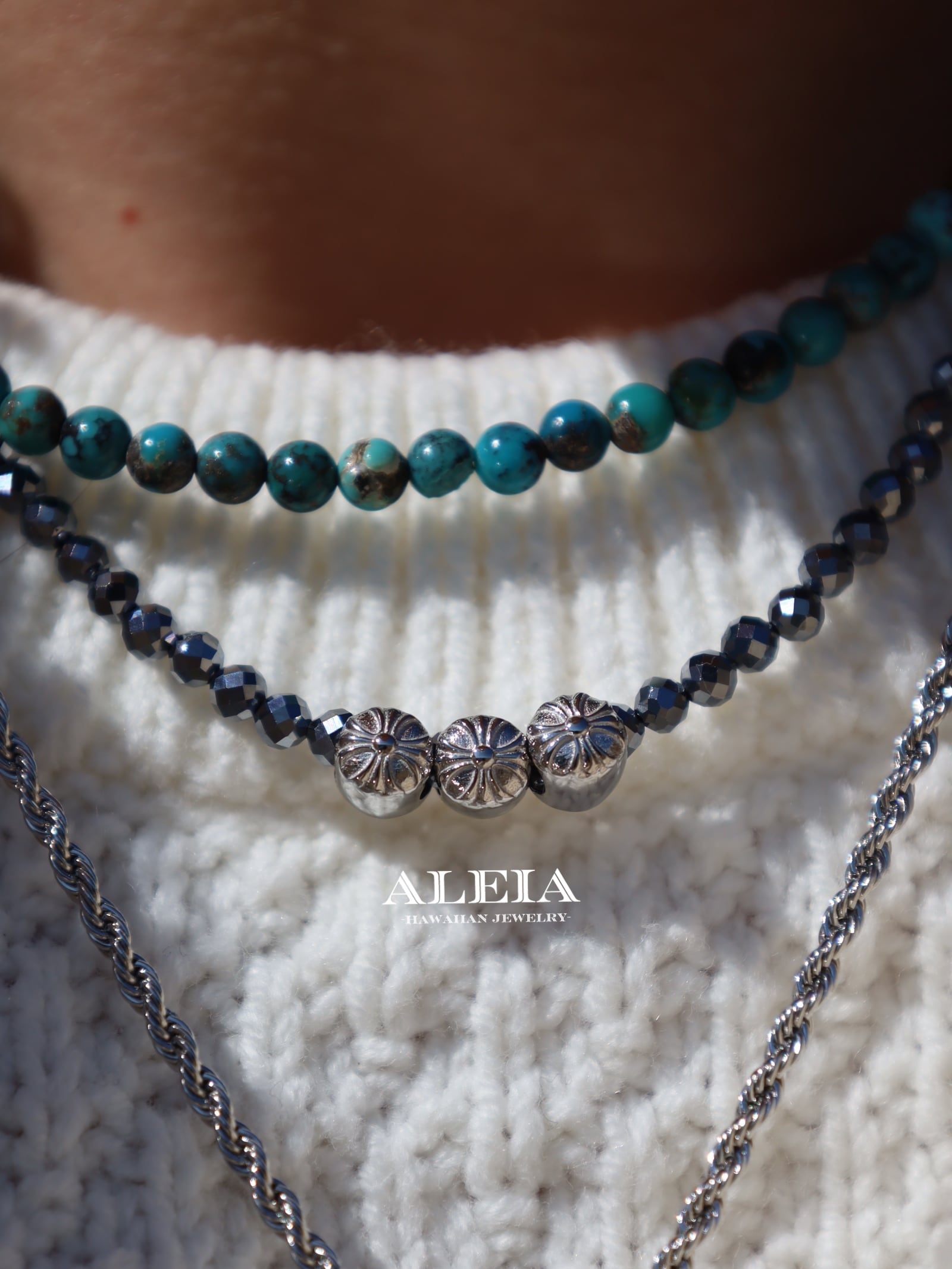 terahertz ore necklace[316L]ハワイアンジュエリー | ALEIA【Hawaiian