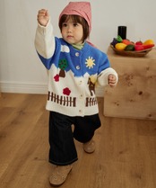 韓国子供服 / 26winter / MelonSwitch / ドットレイヤードTシャツ / キッズ / 冬服 *3~11*