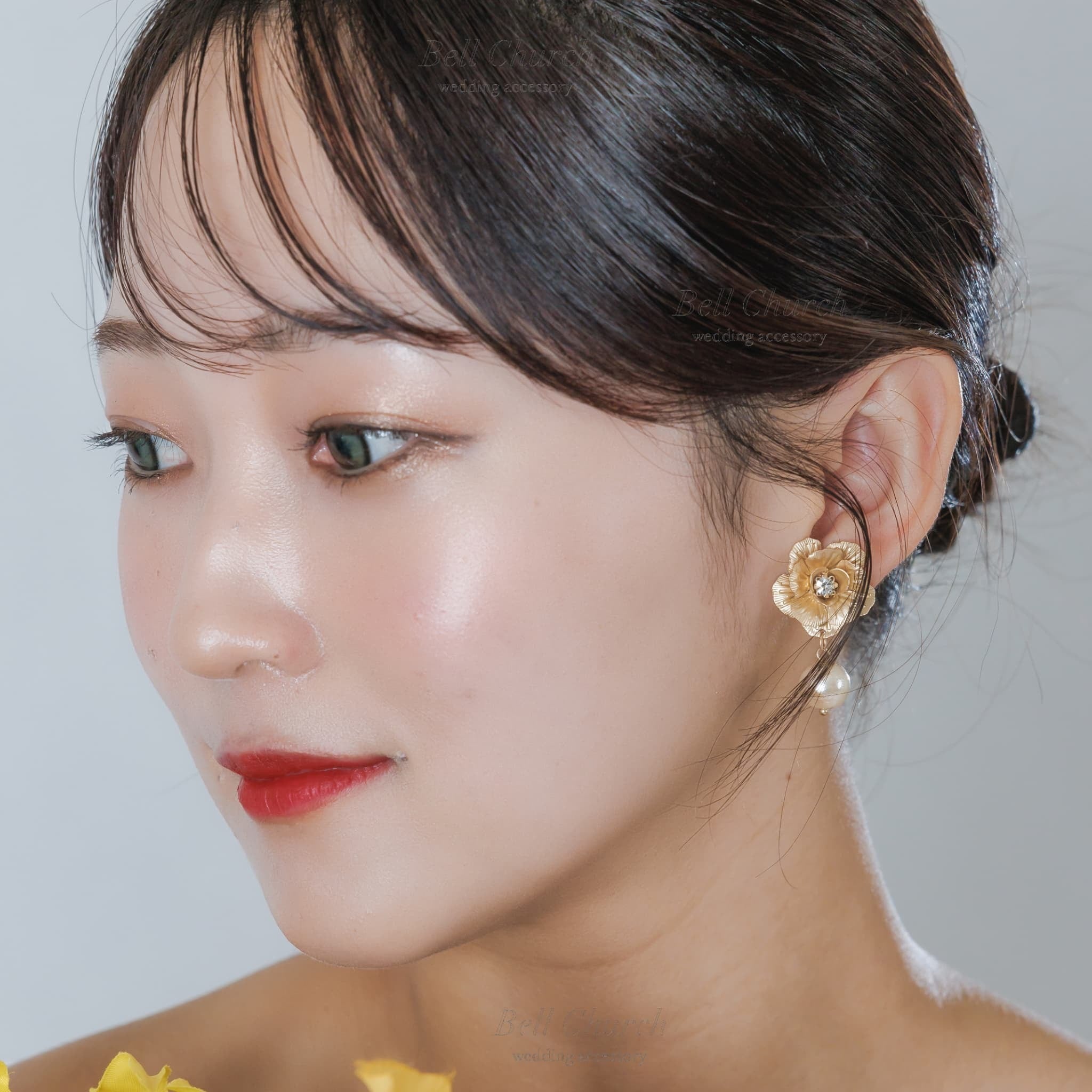 ウエディング ピアス イヤリング｜ニッケルフリー ストーン メタル