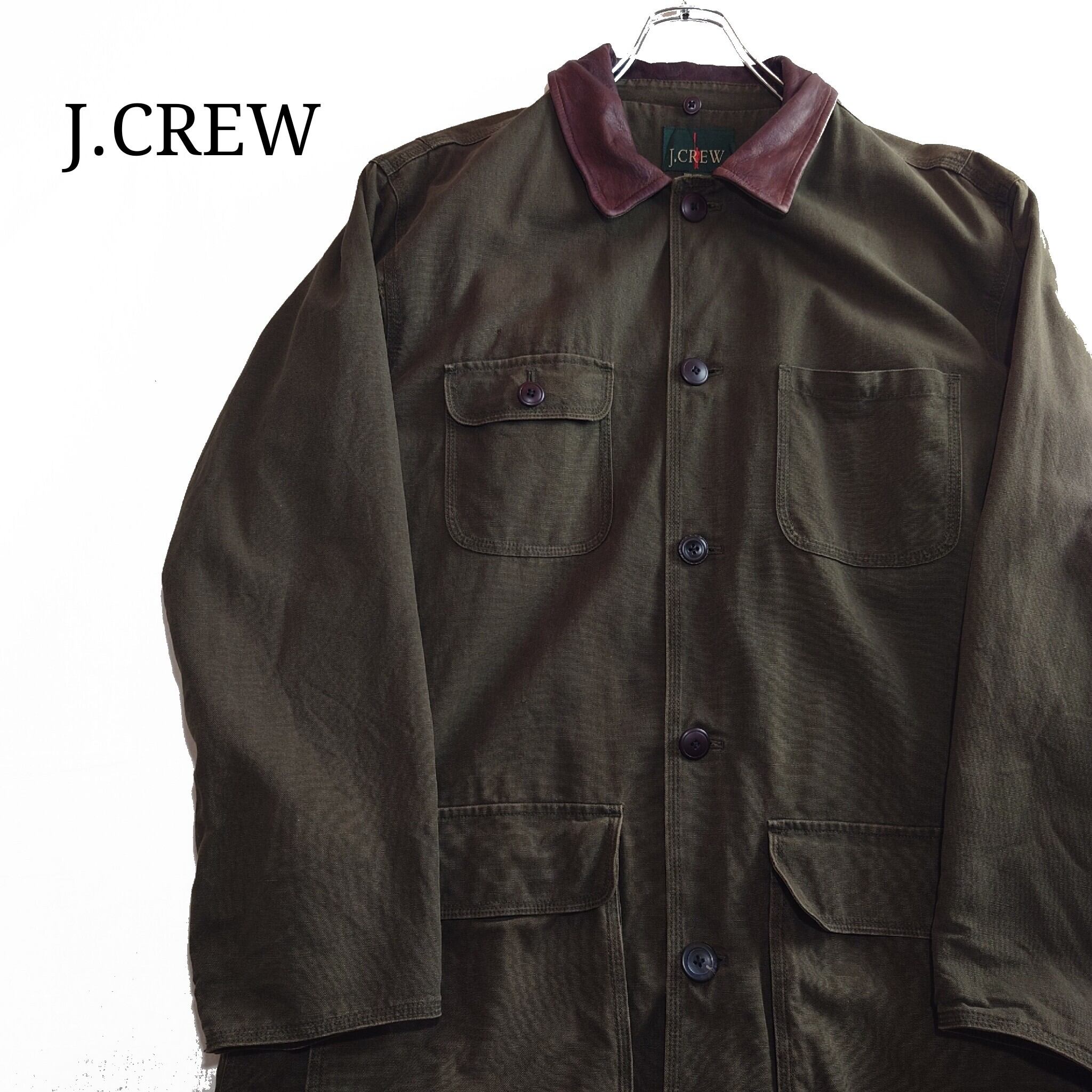 Vintage 旧タグ J.CREW ハンティングジャケット ジェイクルー 赤肩幅 ...