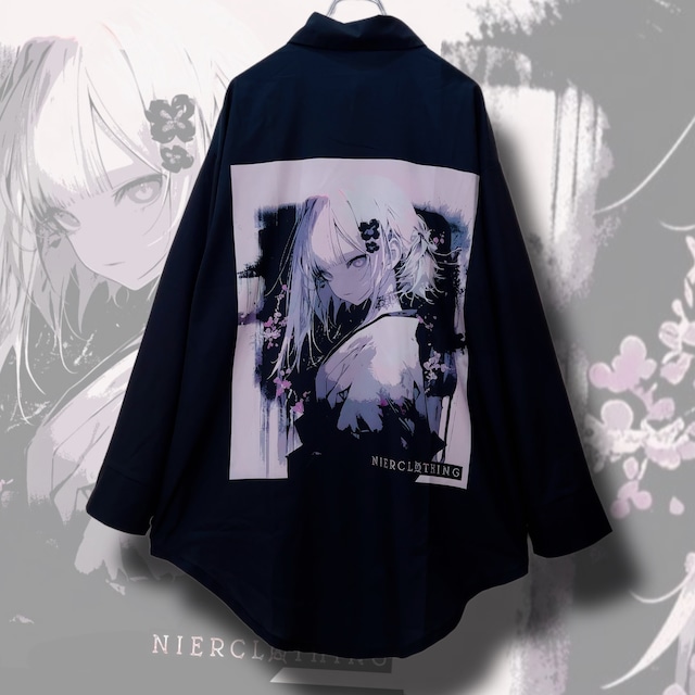 BACK GRAPHIC LONG SHIRT【和】