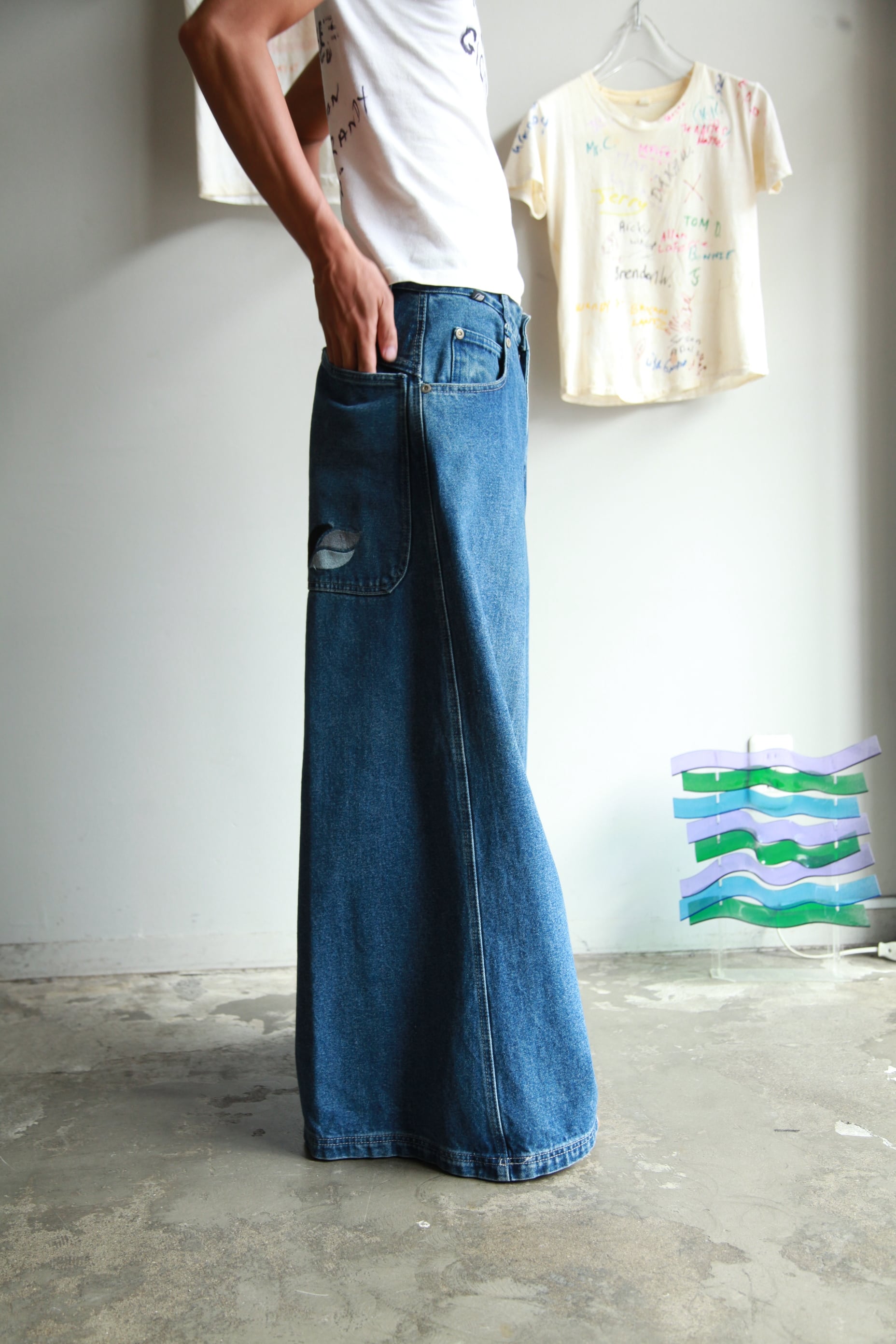 90's KIK WEAR wide denim pants | mutyazawast