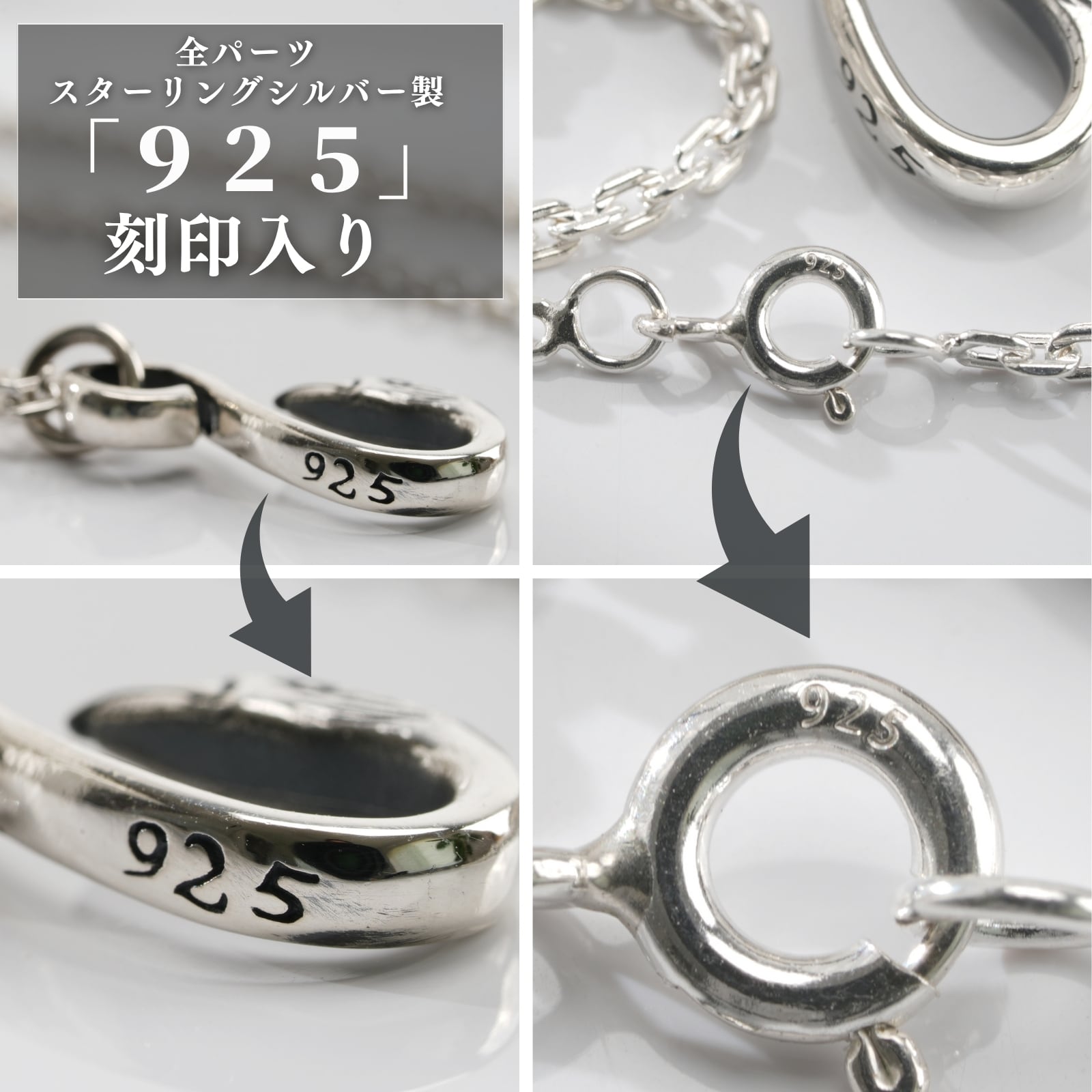 シルバー925 イーグルヘッド フック ネックレス メンズ レディース
