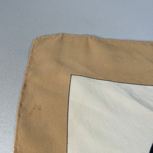 CHANEL シャネル ココマーク  シルク スカーフ ベージュ A-12029