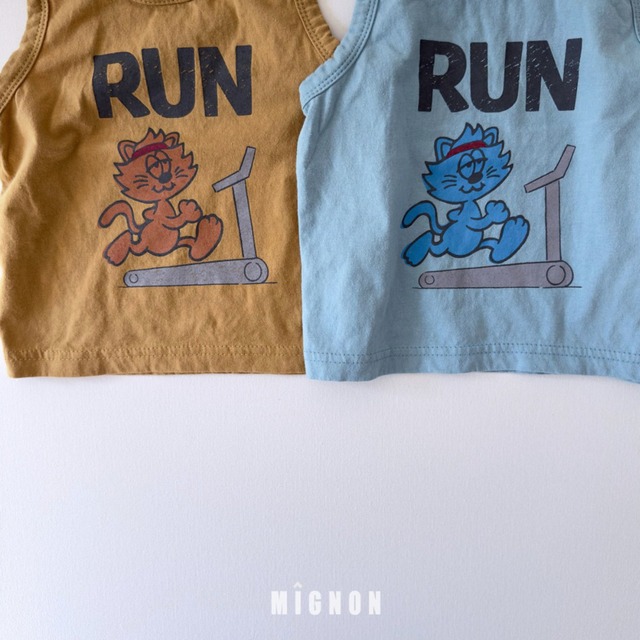 《送料無料》ランニングノースリーブ：kids【mignon】※お取り寄せ