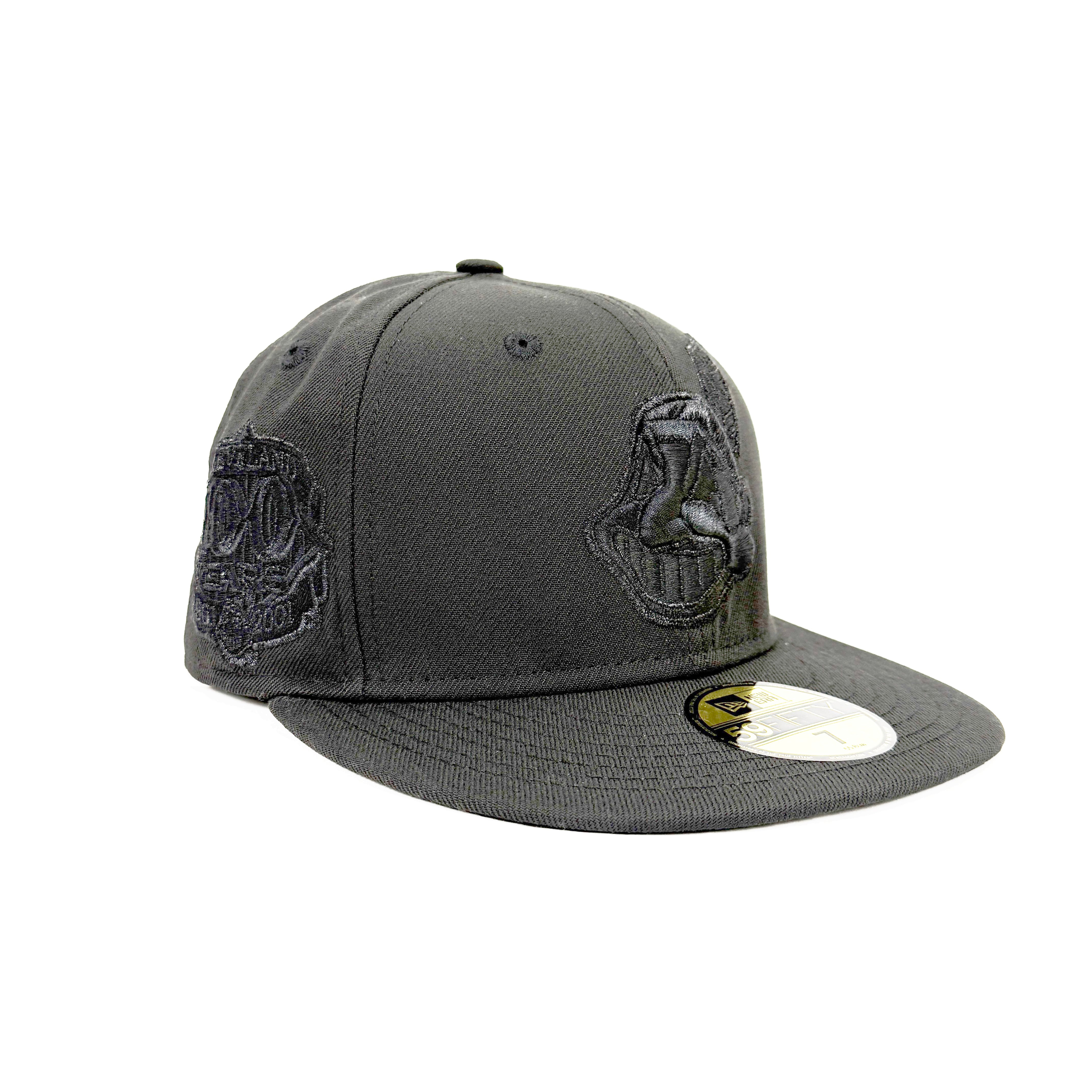 W logo All black Chief Wahoo Cleveland Indians 100th anniversary