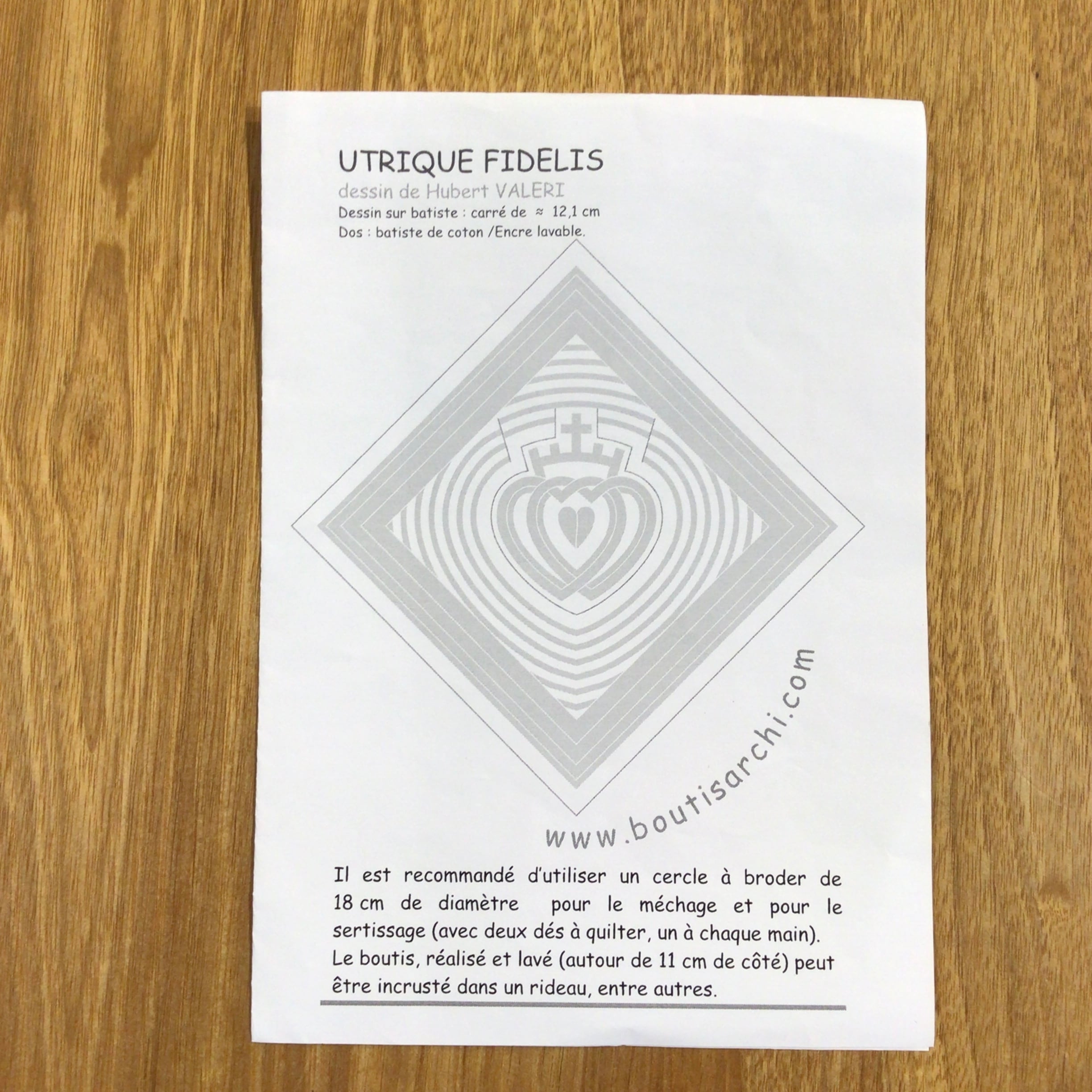 Hubert Valeri ブティ*キット⑨UTRIQUE FIDELIS