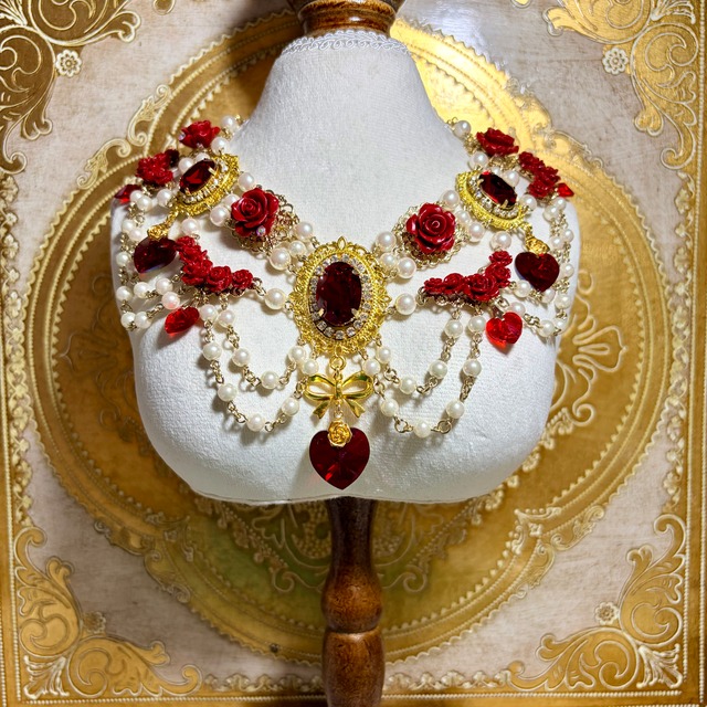 Rose and Love Heart Red