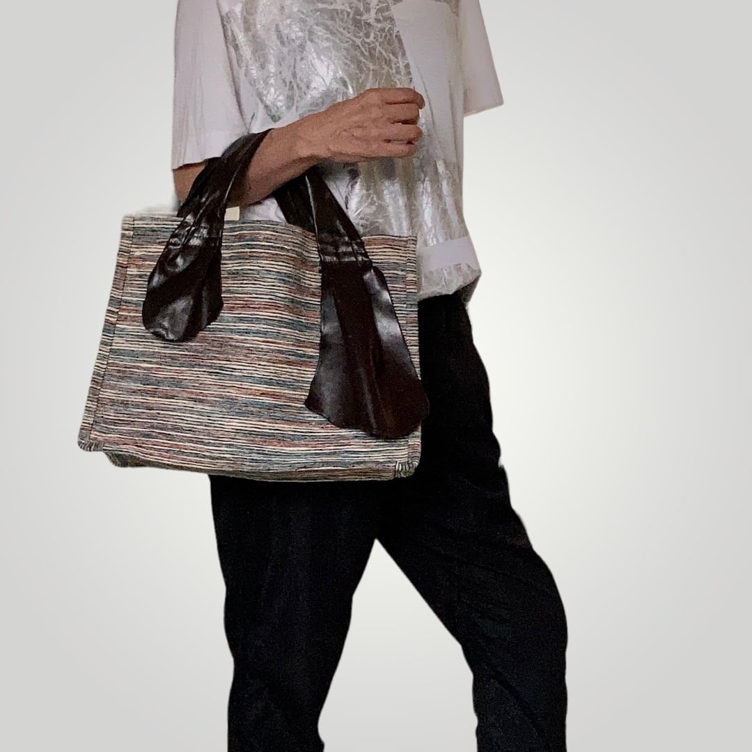 ZOZOTTE deadstock silk fabrics totebag/シルクファブリックトートバッグ