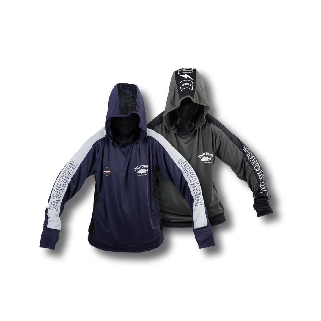 O.S.P×BASSMANIA】UVドライメッシュプルフーディ［GRY×BLK］［LIMITED