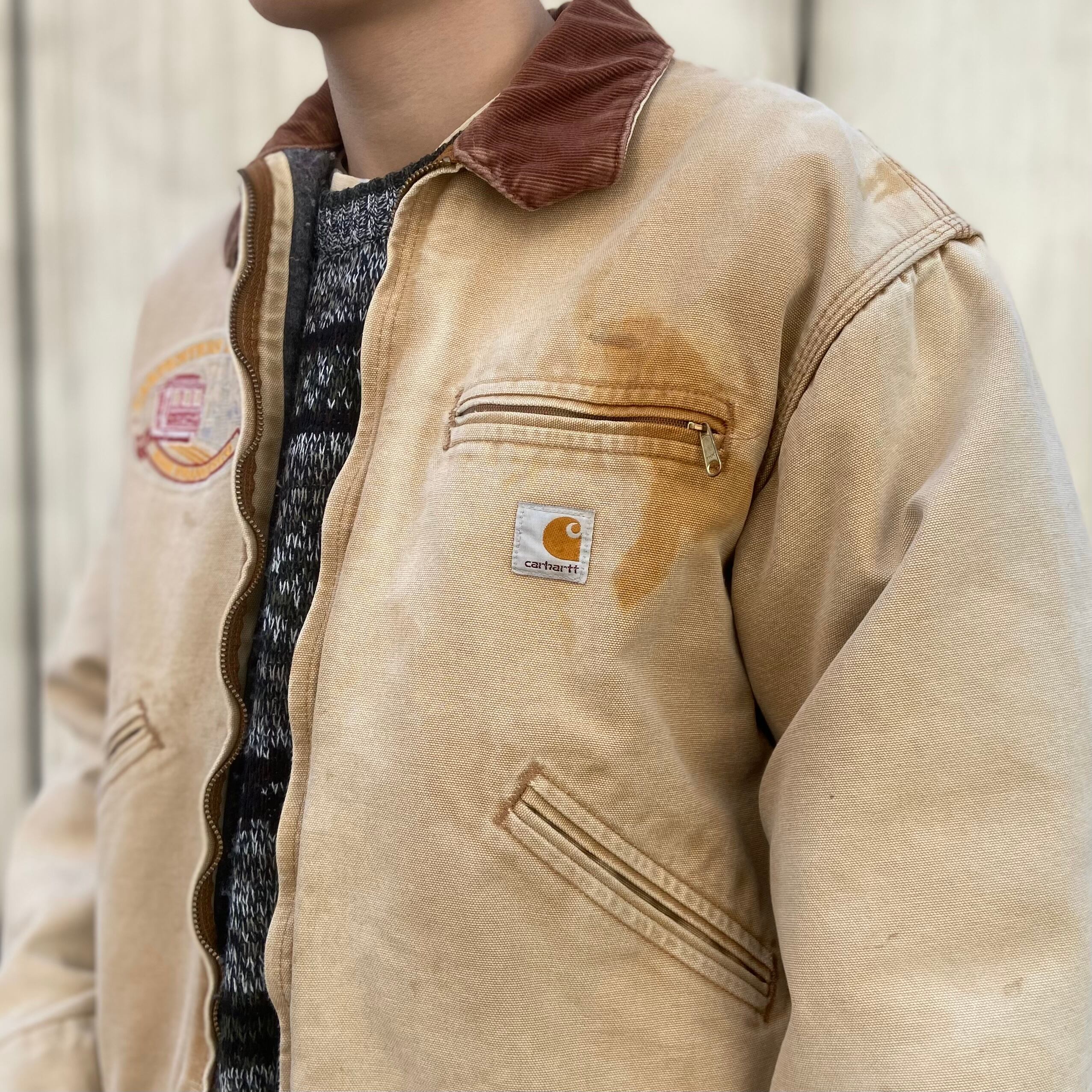 美品 Carhartt デトロイトジャケット 激レアサイズ S 茶色 着画有