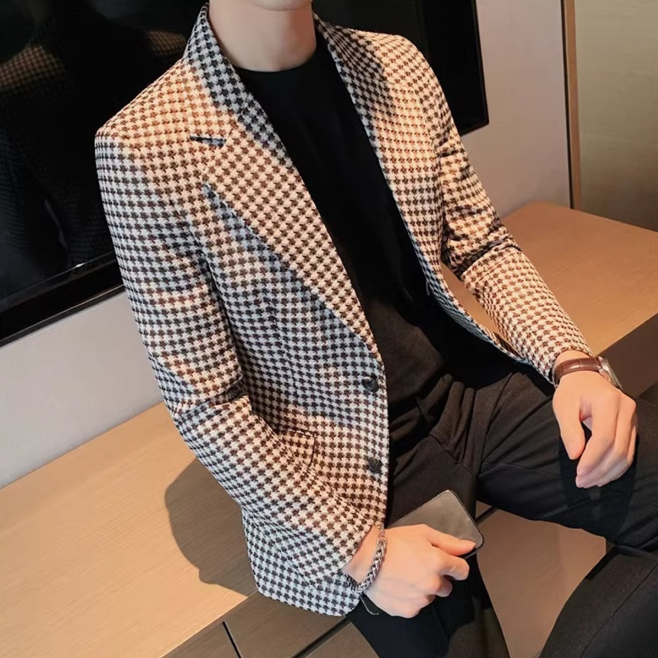 千鳥柄がユニークなアクセントをプラス　JA005