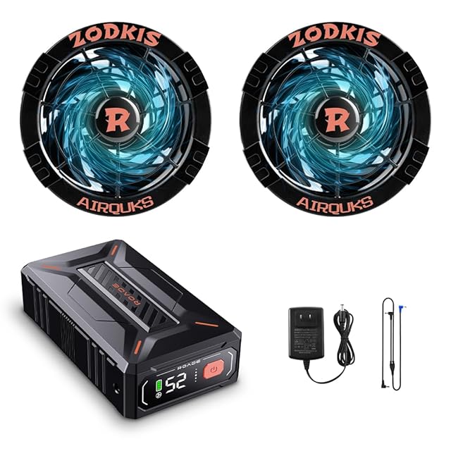 meosos] 52Vファンバッテリーセット 40500mahバッテリー付き 7段階風量