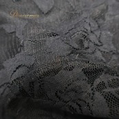 社交ダンス 衣装 ワンピース ドレス ブラック系 レイリーナ Leirena 黒 白 リボン 花 花柄 ボリューム レース 伸縮 ストレッチ 華やか 上品 かわいい スタンダード ダンス衣装 イベント ステージ パーティー ふんわり フリル モノトーン